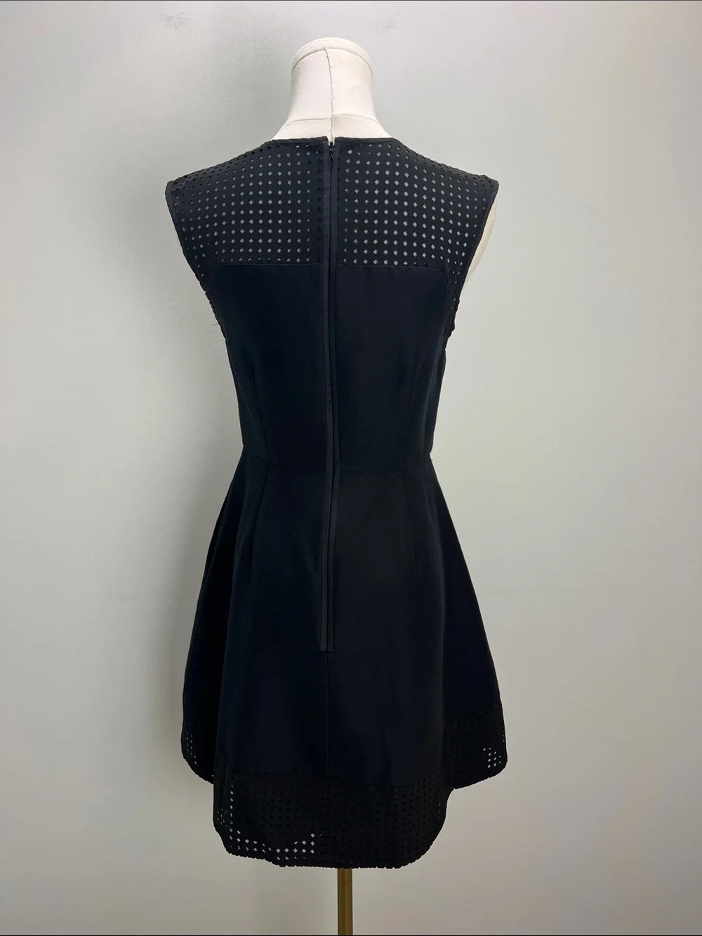 J. Crew Laser Cut Black Mini Dress Wedding Guest Classic Timeless Event Size 2